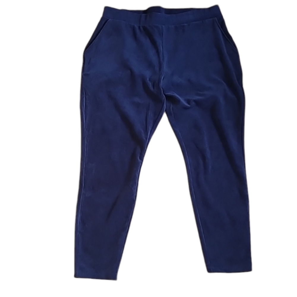 Lands End Cotton Navy Stretchy Pants